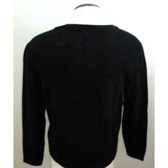 OOBE Brand Men's Heron V Neck Virgin Wool Sweater Classic Black Cozy NWT - Picture 4 of 7